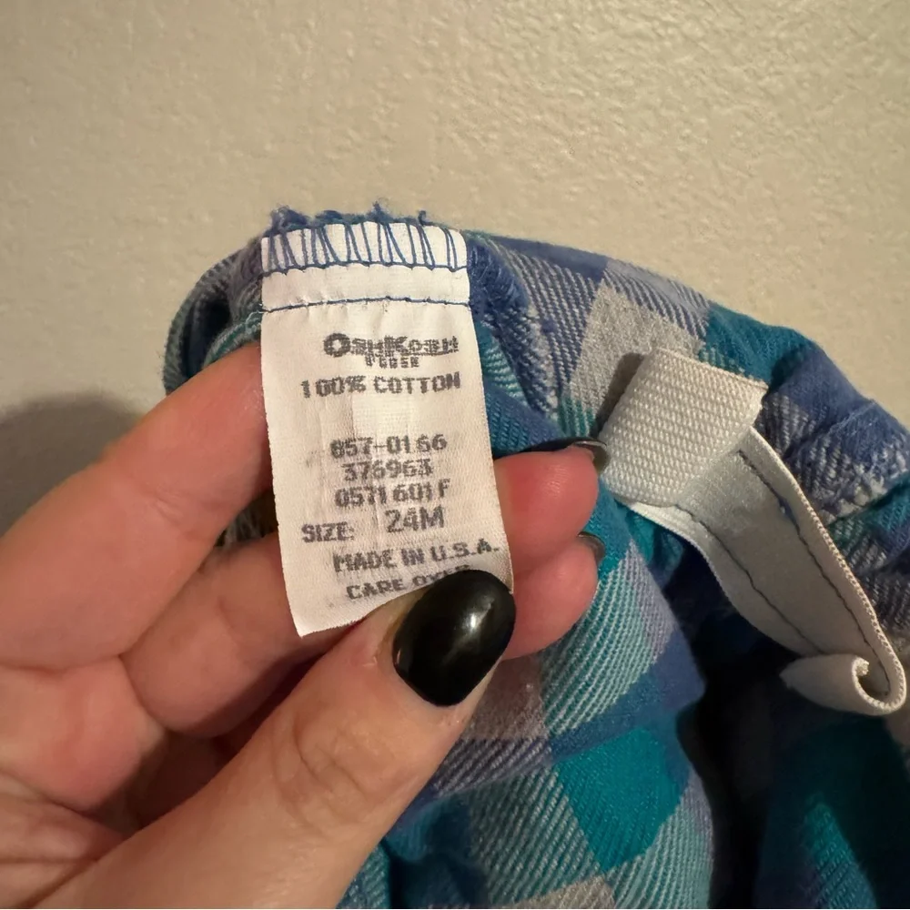 OshKosh B'Gosh Vintage‎ Plaid Overalls